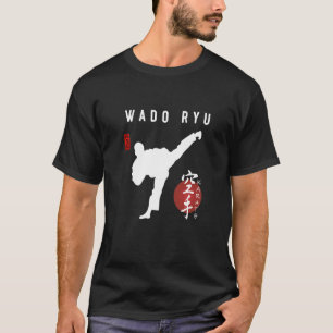 T-shirt Instructeur de karaté Wado Ryu Kanji Calligra japo