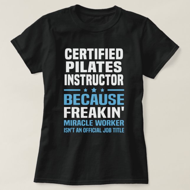T-shirt Instructeur de Pilates Certifié (Design devant)