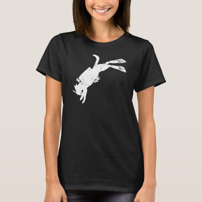 T-shirt Instructeur de plongée plongée Cat Diver (Devant)