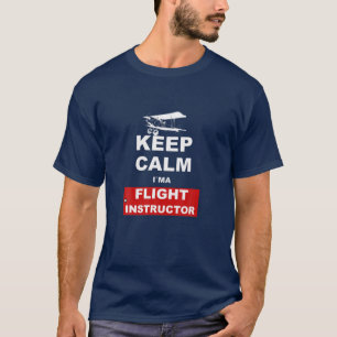 T-shirt Instructeur de vol pilote, avion d'aviation