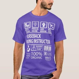 T-shirt Instructeur d'équitation multitâche certifié