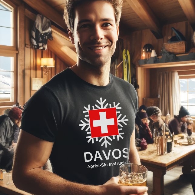T-shirt Instructeur suisse d'après-ski de Davos (Créateur téléchargé)