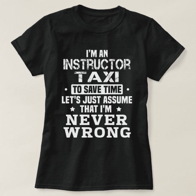 T-shirt Instructeur Taxi (Design devant)