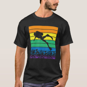 T-shirt Instructeur vintage de plongée sous-marine Marine 