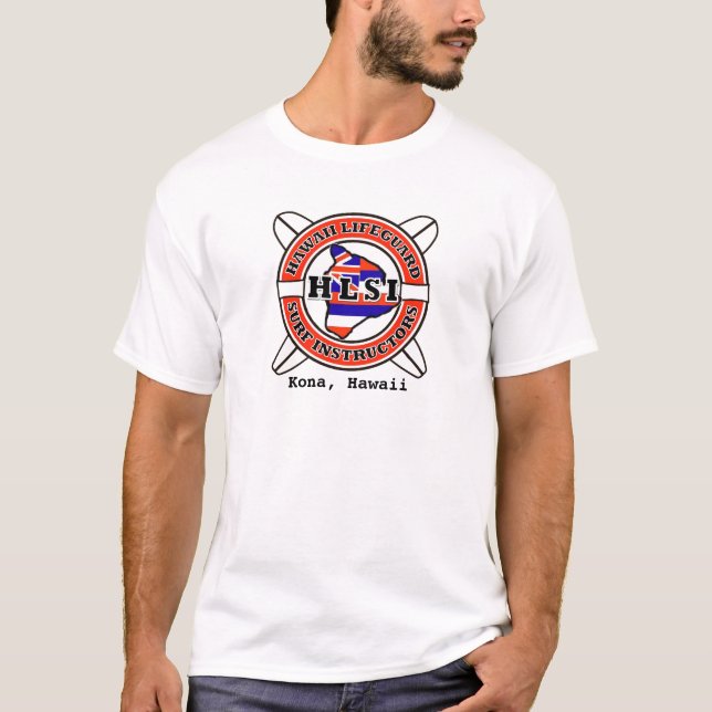 T-shirt Instructeurs de surf de maître nageur d'Hawaï (Devant)