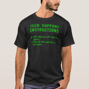 T-shirt Instructions de support technique amusantes à nouv