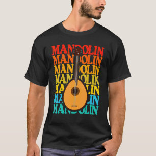 T-shirt Instrument à chaîne de musique vintage Mandoline
