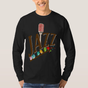 T-shirt instrument de musique jazz microphone oiseaux chan