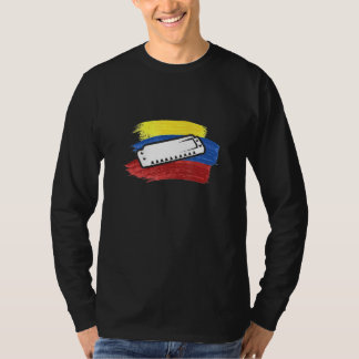T-shirt Instrument Vintage Harmonica Retro