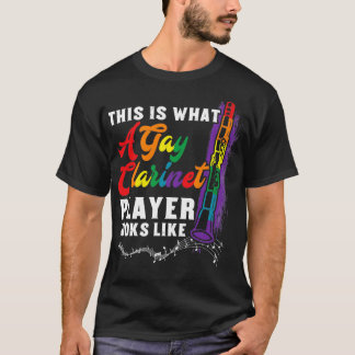 T-shirt Instrumentaliste du lecteur Clarinet gay pride