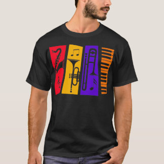 T-shirt Instruments de jazz