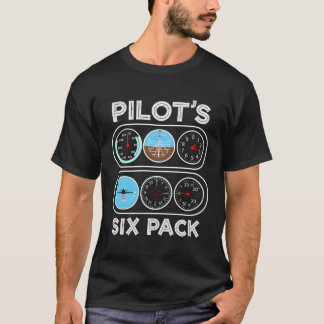 T-shirt Instruments De Vol À Six Paquets Du Pilote