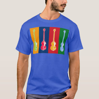 T-SHIRT INSTRUMENTS MUSICAUX SILHOUETTES HOFNER BASES