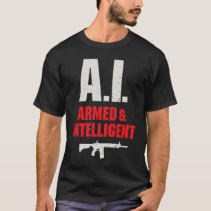 T-shirt Intelligence artificielle IA armée et intelligente