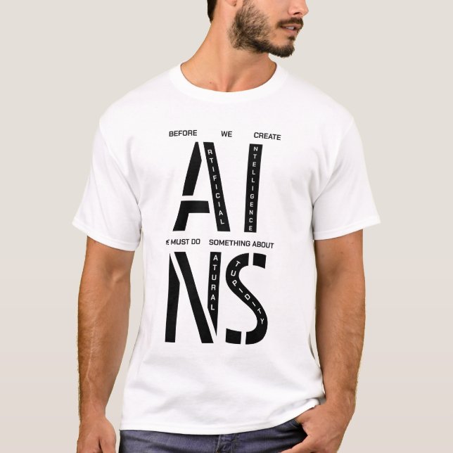 T-shirt Intelligence Artificielle moderne et simple (Devant)