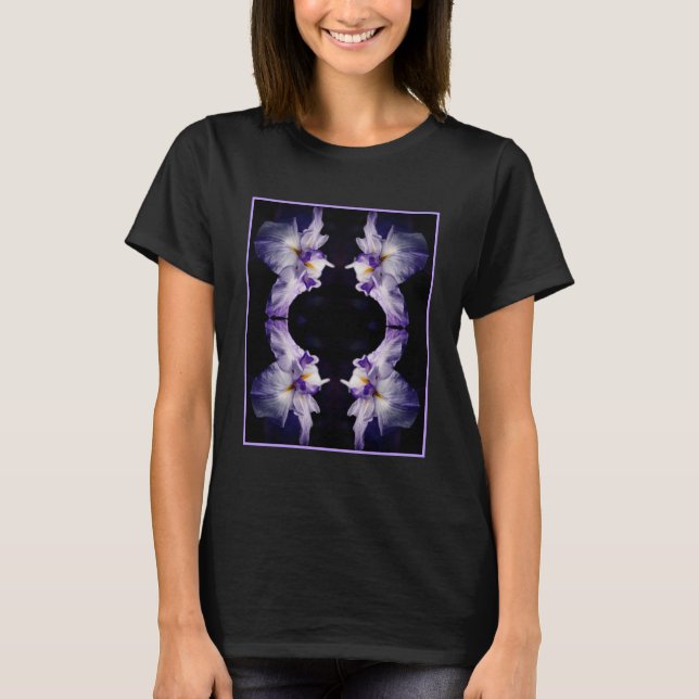 T-shirt Intense Fleur Iris Japonaise Gros plan Abstrait (Devant)