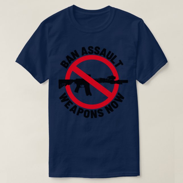 T-shirt Interdire les armes d'assaut maintenant 9 (Design devant)