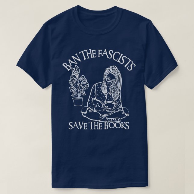 T-shirt Interdire Les Fascistes Sauver Les Livres 5 (Design devant)