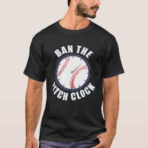 T-shirt Interdire L'Horloge De Pitch Baseball 1
