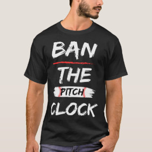 T-shirt Interdire l'horloge de Pitch en Baseball Montrez v