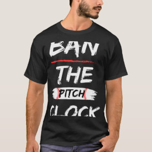 T-shirt Interdire l'horloge de Pitch en Baseball Montrez v
