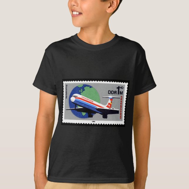 T-shirt INTERFLUG - Compagnie aérienne nationale de DDR, A (Devant)