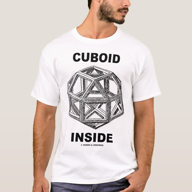 T-shirt Intérieur de cuboïde (conception de Leonardo da (Devant)