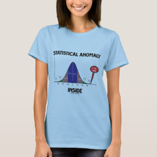 T-shirt Intérieur statistique d'anomalie (courbe de Bell