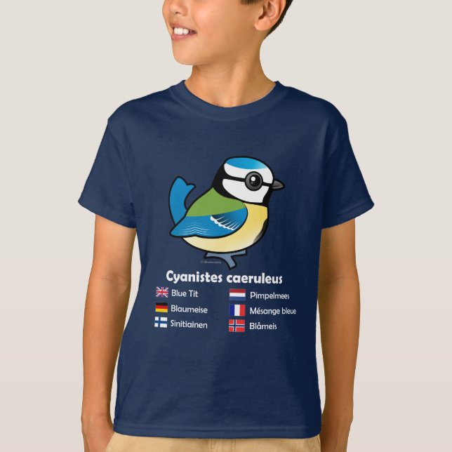 T-shirt International de mésange bleue (Devant)