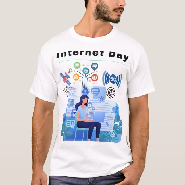 T-shirt Internet de jour (Devant)