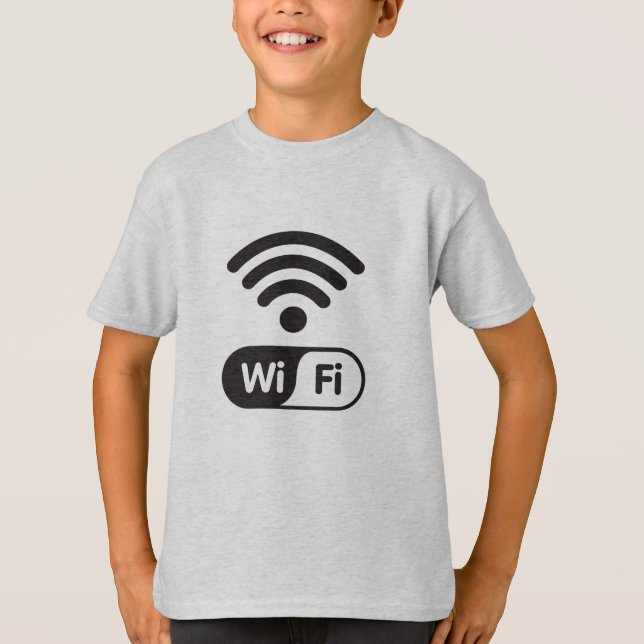 T-shirt Internet graphique de signal Wi-Fi cool (Devant)