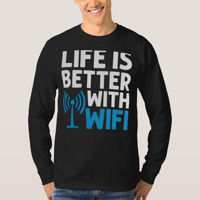 T-shirt Internet Routeur Wifi Mot De Passe Citations Ordin (Devant)