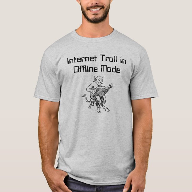T-shirt Internet Troll en mode en différé (Devant)