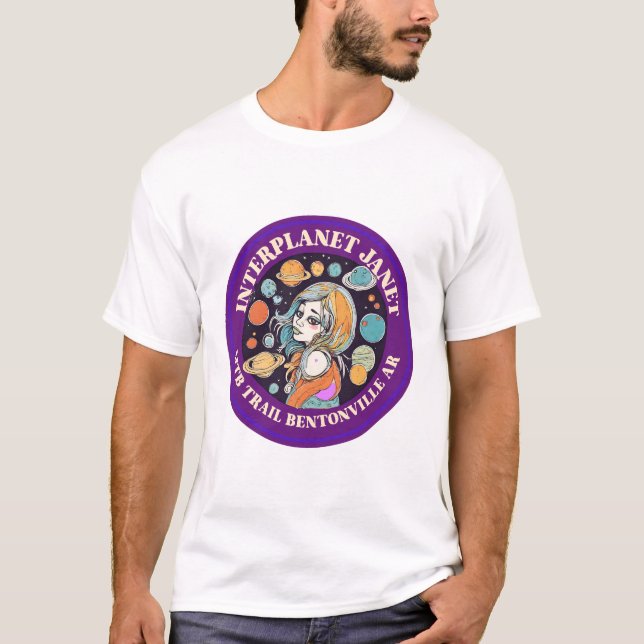 T-shirt Interplanet Janet MTB Mountain Bike Trail Arkansas (Devant)