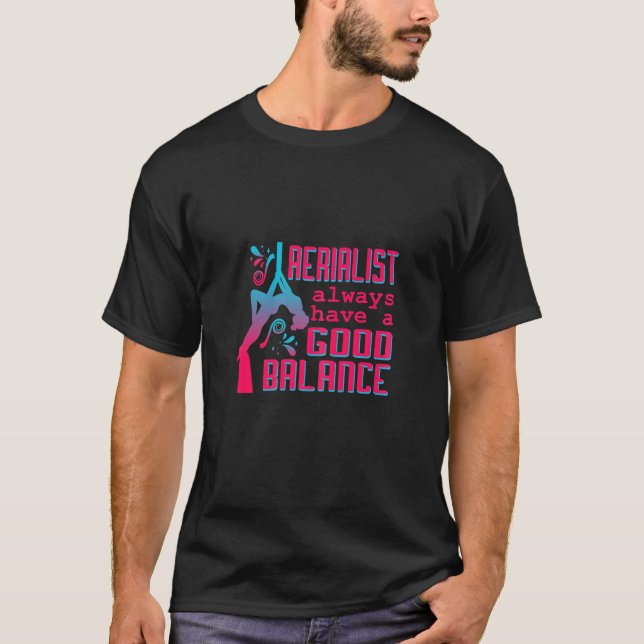 T-shirt Interprète De Soie Aérienne Et Exercice Aérien Si (Devant)