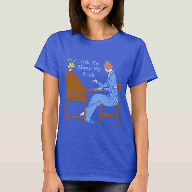 T-shirt Interrogez-moi au sujet de ma Madame Author d'art (Devant)