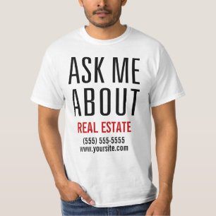 T-shirt Interrogez-moi au sujet des immobiliers