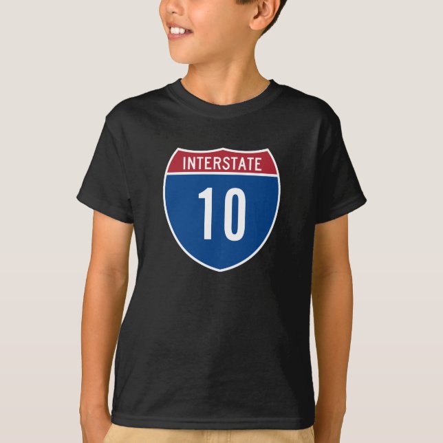 T-shirt Interstate 10 Noir (Devant)