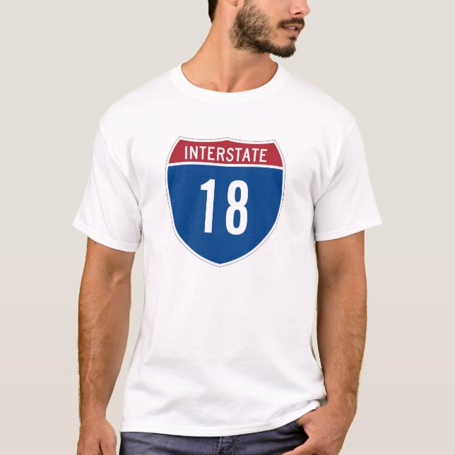T-shirt Interstate 18 (Devant)