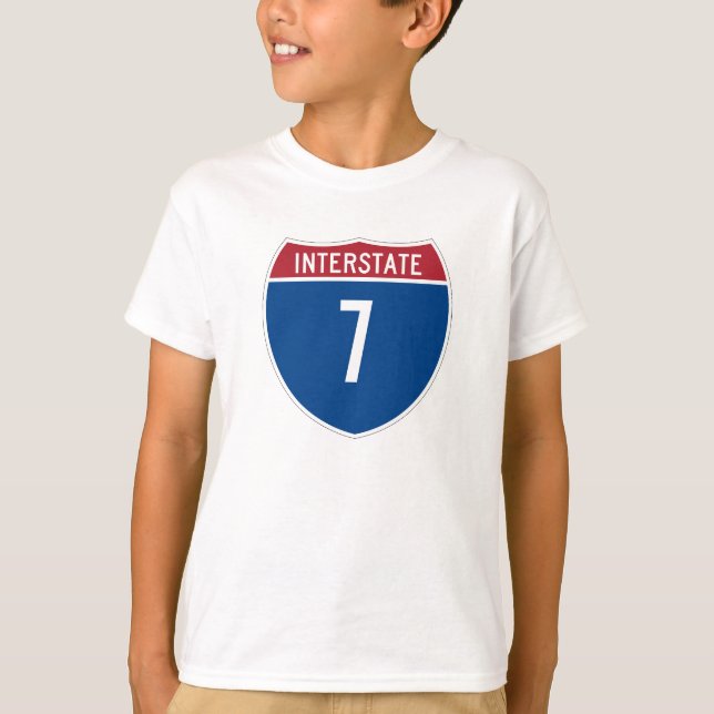 T-shirt Interstate 7 (Devant)