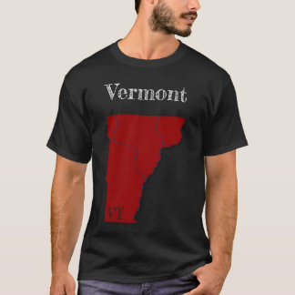 T-shirt Interstate du Vermont [Berry Red Design]