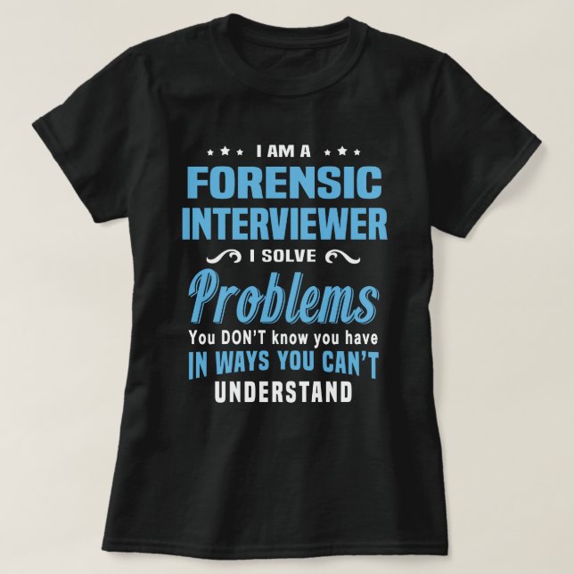 T-shirt Intervieweur judiciaire (Design devant)
