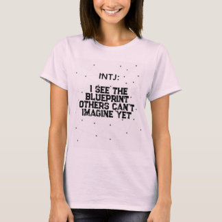 T-shirt INTJ : Je vois l'impression bleue