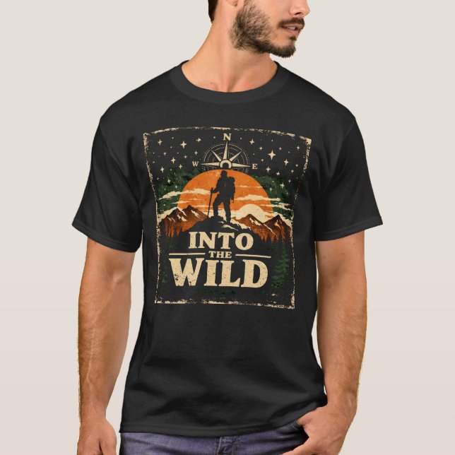 T-shirt Into The Wild – Adventure Freedom Camping Tee (Devant)