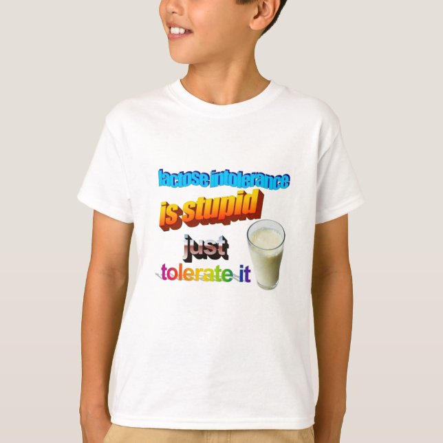 T-shirt Intolérance au lactose (Devant)