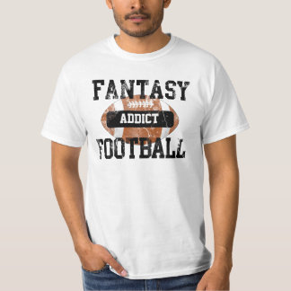 T-shirt Intoxiqué du football d'imaginaire, style grunge