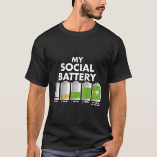 T-shirt Introduire Ma Batterie Sociale Avec Les Gens