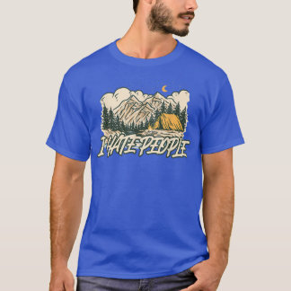 T-shirt Introvert Camper I hate People Night Sky Camping 