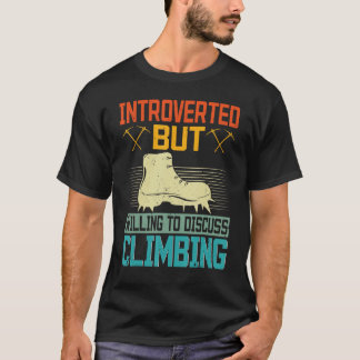 T-shirt Introverted Climber Vintage Rock Climbing Boulderi