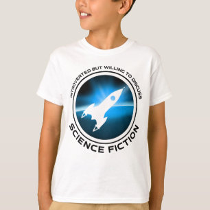 T-shirt Introverted Mais Prêt À Discuter De Science-Fictio